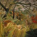 Анри Руссо - Нападение в джунглях